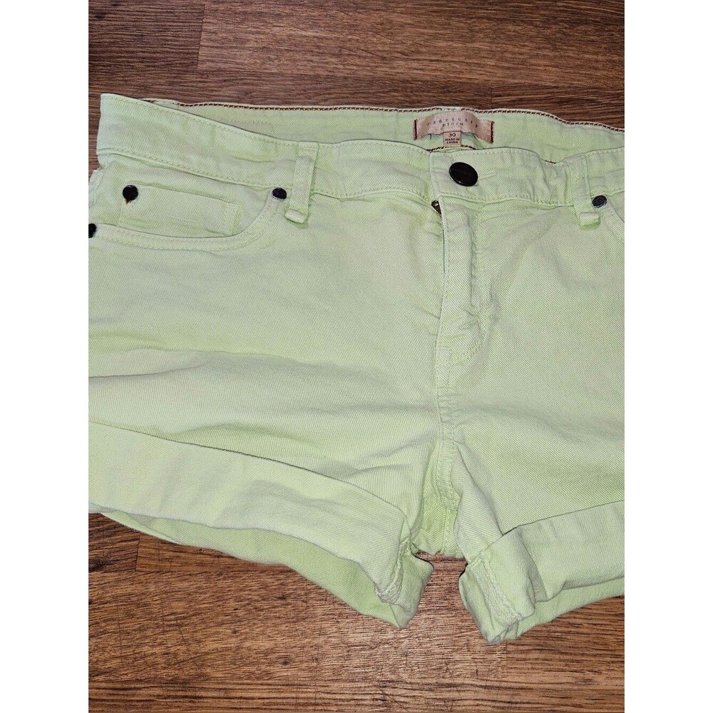 Sanctuary Light Mint Green Denim Cutoff Shorts Anthropolgy Y2k Inspired